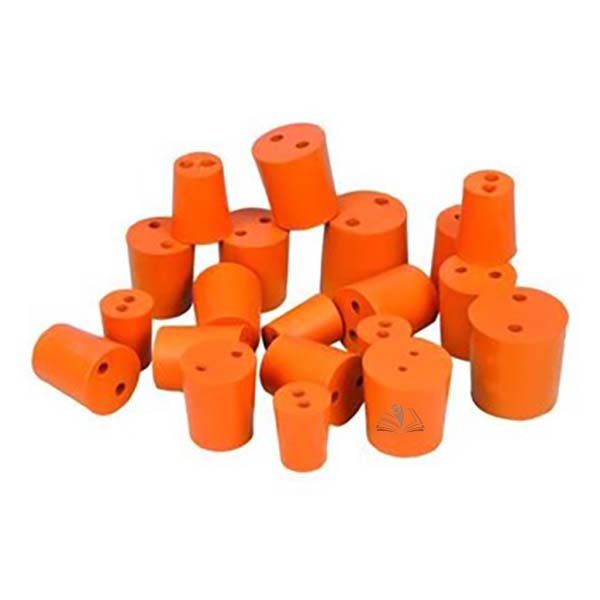 Red Rubber Stoppers Two Hole 31mm