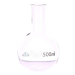 Glass Flat Bottom, Narrow Neck Flask - 500ml