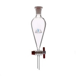 Glass Separating Funnel, Conical Shaped, with Stopper 100ml